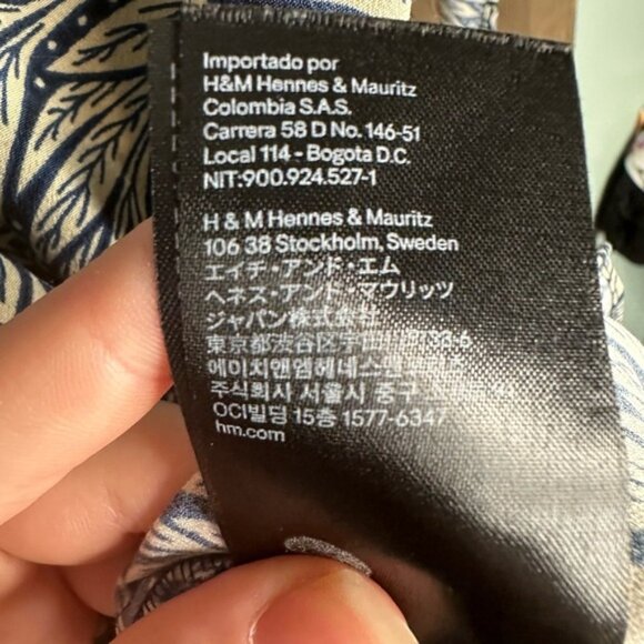 William Morris & Co X H&M Women's Blue Ivory Floral Print Tunic Dress size 8 EUC - Picture 4 of 8